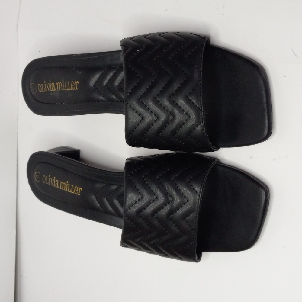 Olivia Miller Women's Fashion Jael Heel  Sandals Slip On Size 9